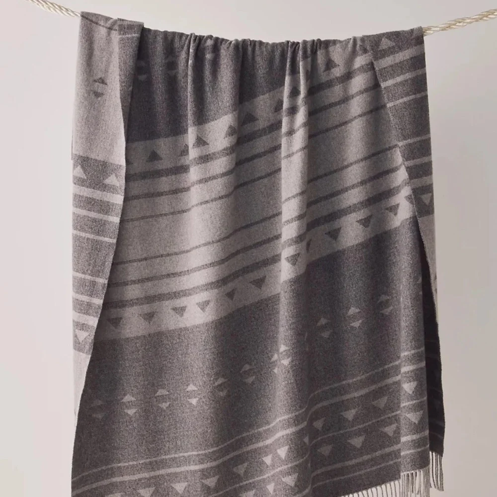 FAHERTY x Free People Bear Creek Jacquard Cashmere Throw Blanket NWT